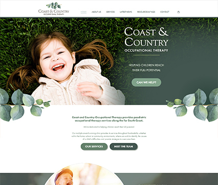Coast and Country Occupational Therapy Web Design