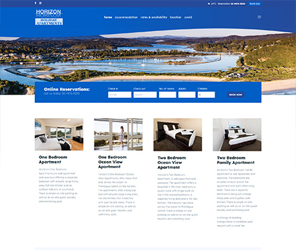 Horizon Holiday Apartments Narooma Website Design