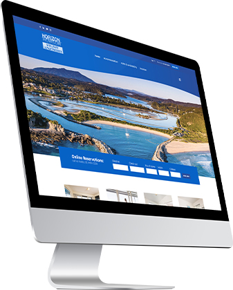 Horizon Holiday Apartments web design mockup