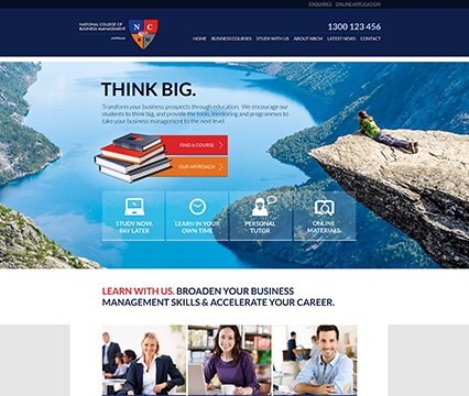 National College of Business Management Web Design