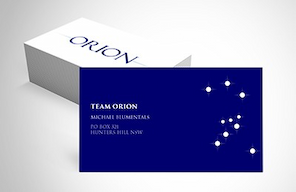 Orion business card design by Fisse Design